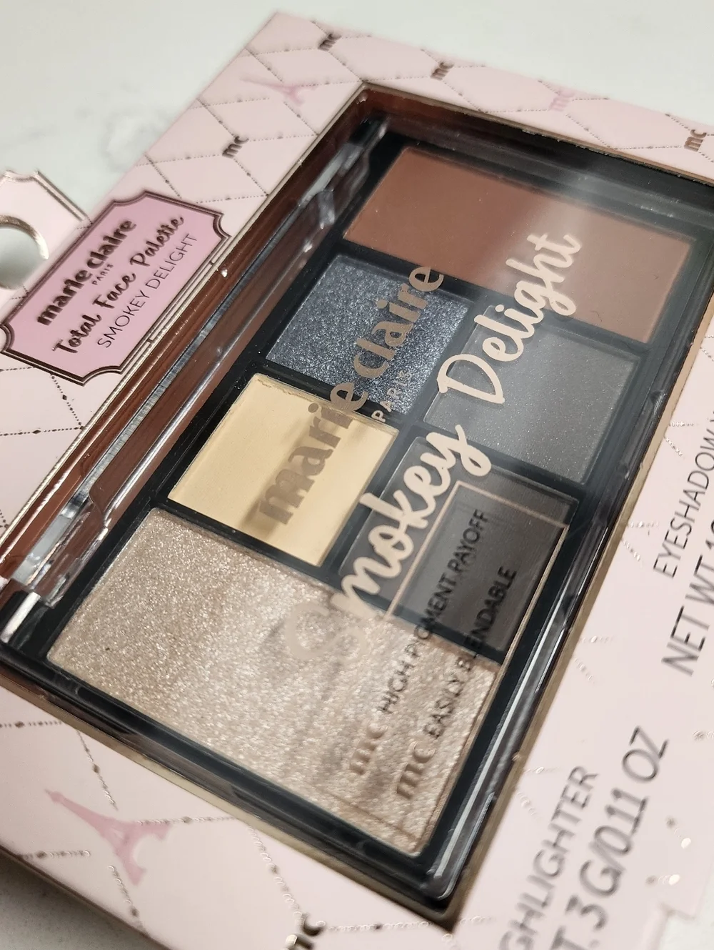 Marie Claire Smokey Delight Total Face Palette New Makeup Eyeshadow Blush